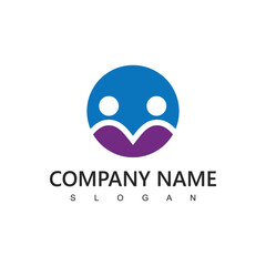 People Logo Template, Charity, Teamwork, And Social Media Network Icon