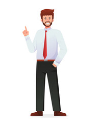 Obraz premium man in suit. businessman illustration