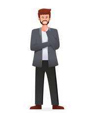Obraz premium man in suit. businessman illustration