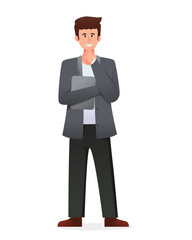 man in suit. businessman illustration