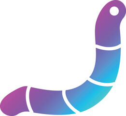 Worm Vector Icon Design Illustration