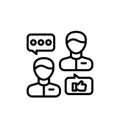 Persuasiveness icon in vector. illustration