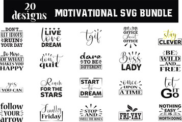 Motivational SVG BUNDLE, Motivational SVG DESIGN, svg, t-shirt, svg design, shirt design,  T-shirt, QuotesCricut, SvgSilhouette, Svg, T-shirt, Quote, Cats, Birthday, Shirt, DesignWord, Art, Digital, 