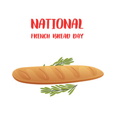 national french bread day. Design suitable for greeting card poster and banner