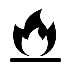 flammable solid icon illustration vector graphic