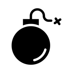 bomb solid icon illustration vector graphic