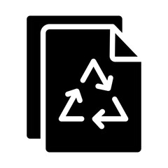  paper recycle line icon