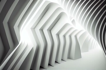 white theme background, abstract illusion pathway