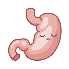 Human sick stomach icon. Vector symbol