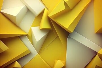 geometric yellow background. Generative AI