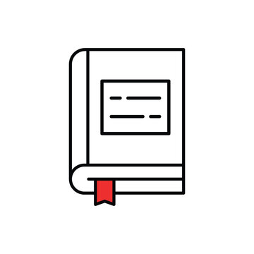 recommend clip art: linear black abstract book icon for easy education. simple lineart trend stroke art knowledge logotype graphic web design element isolated on white. concept of brochure with rules or guidebook sign