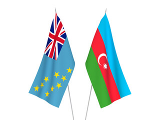 Republic of Azerbaijan and Tuvalu flags