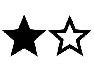 Obraz premium Black star icons illustration with transparent background 