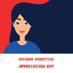 national hairstylist appreciation day. Design suitable for greeting card poster and banner