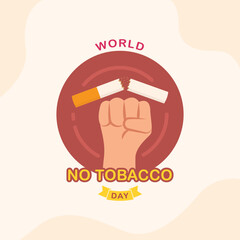 World No Tobacco Day. Creative design idea for poster, banner vector illustration