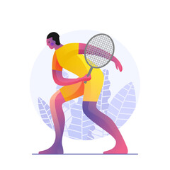 Tennis player silhouette
