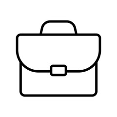 Briefcase icon. Business bag icon. Suitcase, portfolio symbol, linear style pictogram isolated on white.