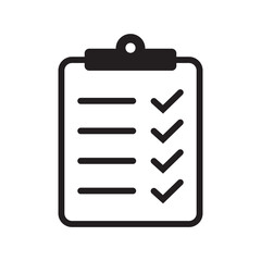 Clipboard and checklist icon. Project management, questionnaire icon. To do list vector icon for web site and app design.