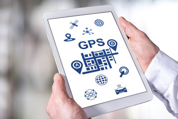 Gps concept on a tablet