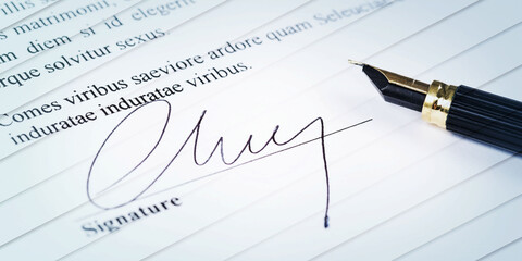 Signature, geometric pattern