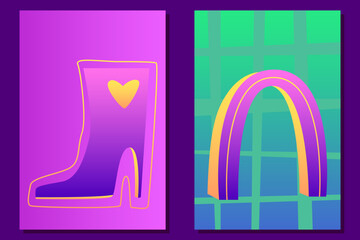 Poster Wallpaper Artwork Abstract Colorful Gradient Texture Pattern Template for Graphic Design Print