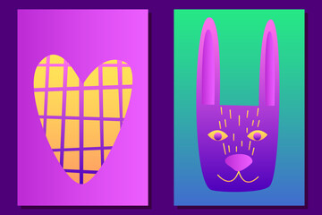 Poster Wallpaper Artwork Abstract Colorful Gradient Texture Pattern Template for Graphic Design Print