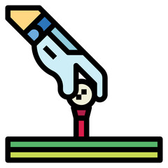 golf filled outline icon style