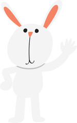 greeting bunny rabbit illustration.