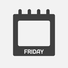 Template icon page calendar, day of week Friday