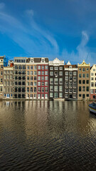 Naklejka premium houses on the river