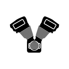 motorcycle engine vector illustration.