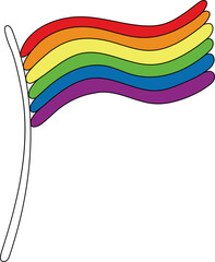 Flag pride month symbol. LGBTQ community. Vector.