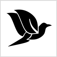 Bird icon conception with leaf icon, Vector Illustration for Icon, Logo etc