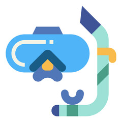 snorkel flat icon style