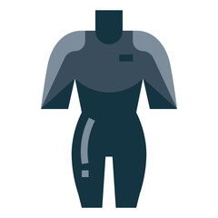 wetsuit flat icon style