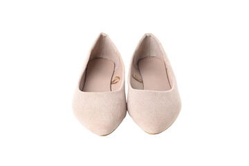 Concept of female shoes - female shoes on white background