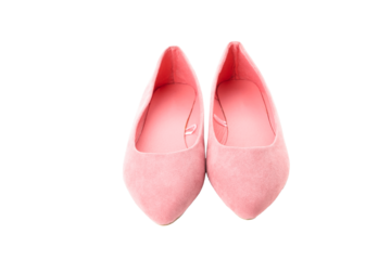 Concept of female shoes - female shoes on white background