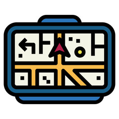 gps filled outline icon style