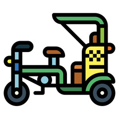 taxi filled outline icon style