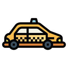 taxi filled outline icon style