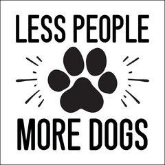 Less people more dogs Svg