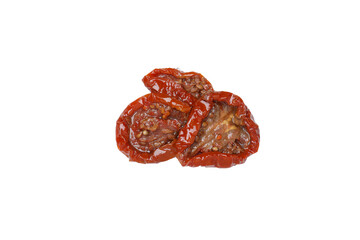 Concept of tasty food - delicious dried tomato, isolated on white background