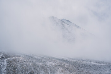 snow covered the mountain at Ladakh, Jammu and Kashmir, India