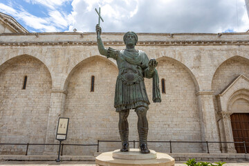 BARLETTA, ITALY, JULY 8, 2022 - The Colossus of Barletta, called Heraclius, in Barletta, Apulia,...
