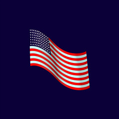 National american flag USA flage 4th july independence day design 