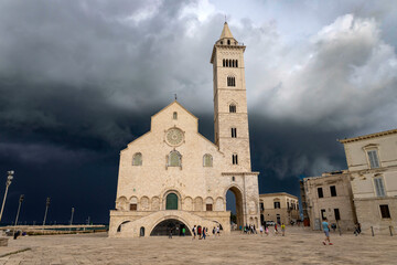 TRANI, ITALY, JULY, 8, 2022 - The Basilica Cathedral of the Blessed Virgin Mary of the Assumption...