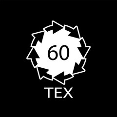 Bio matter organic material recycling code 60 TEX. Vector illustration