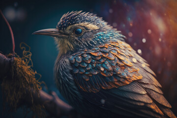 bird of paradise created with Generative AI technology