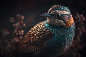 Obraz premium bird of paradise created with Generative AI technology