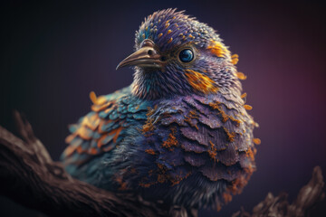 bird of paradise created with Generative AI technology